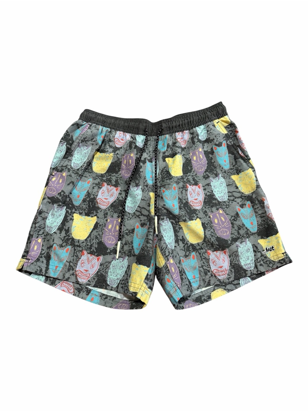 Lost Surfboards Swim Trunks All-over Print Masks Size Small Men’s Summer Beach